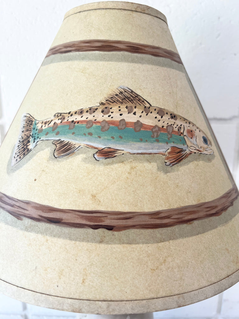 Vintage Rainbow Trout Desk Lamp