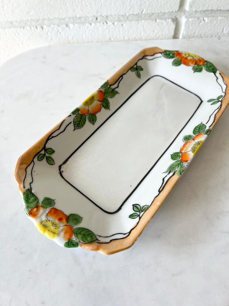 Hand-Painted Porcelain Serving Dish