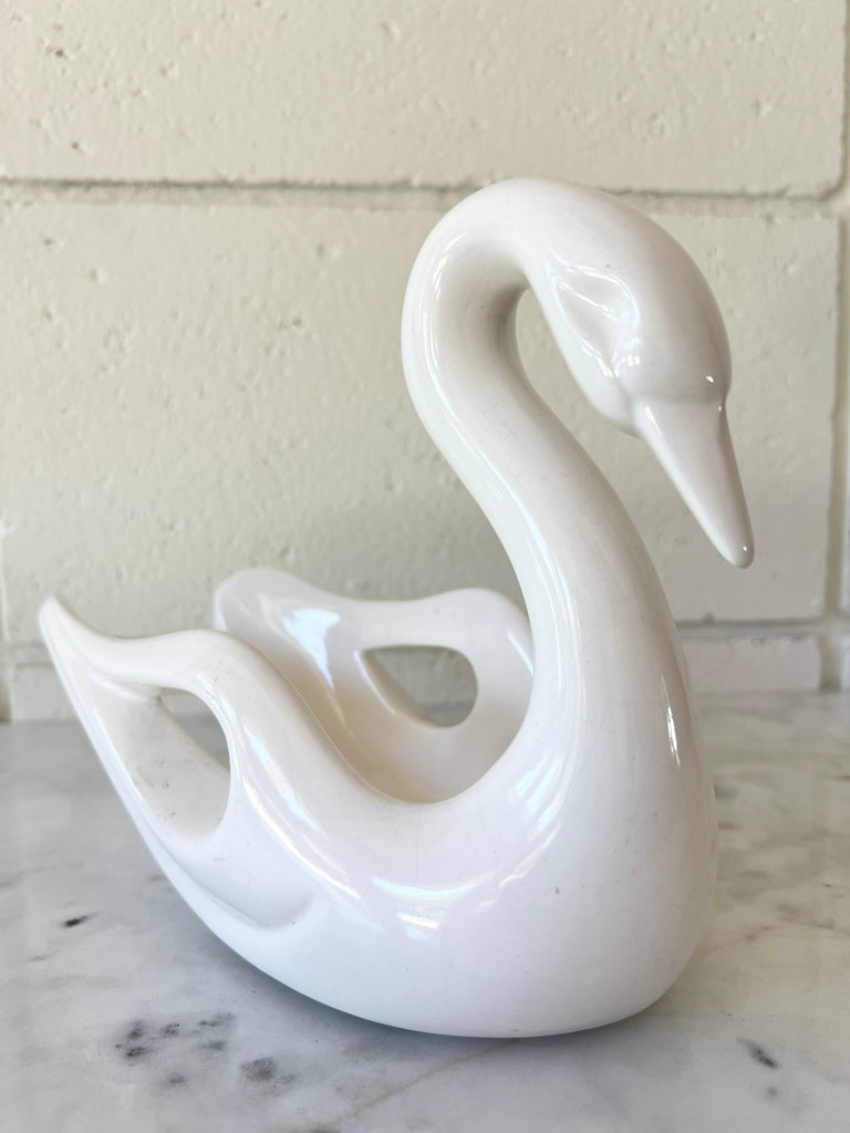 Vintage Ceramic Swan Holder