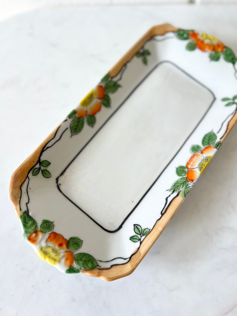 Hand-Painted Porcelain Serving Dish