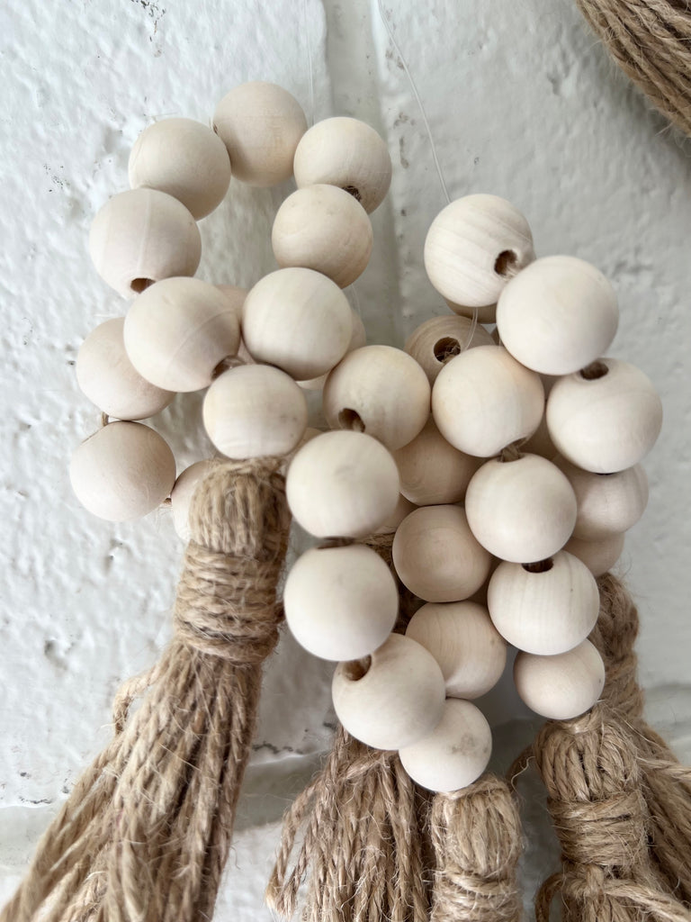 Beaded Tassel Jute Twine Napkin Holders
