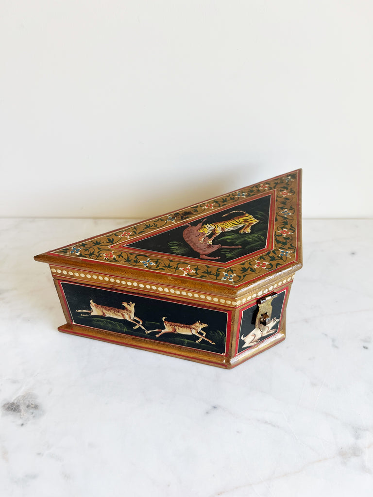 Antique Hand-painted Indian Folk Art Box