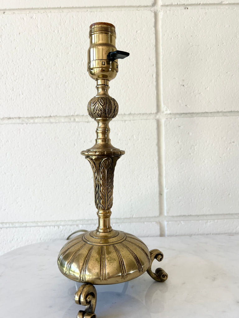 Antique Brass Table Lamp Base