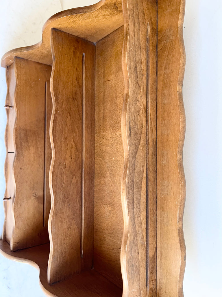 American Vintage Maple Wall Hanging Shelf