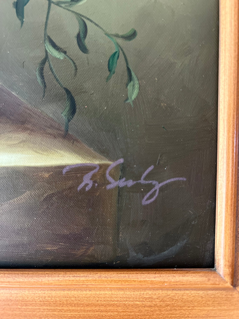 Framed Original Painting 20th Century Floral Still Life