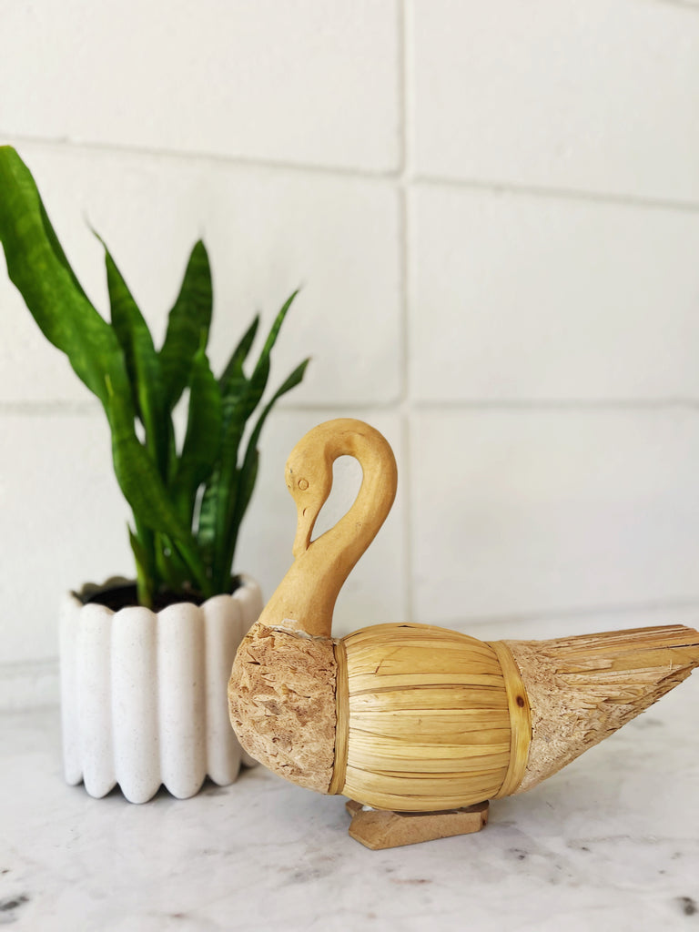 Handcrafted Sculpted Swan
