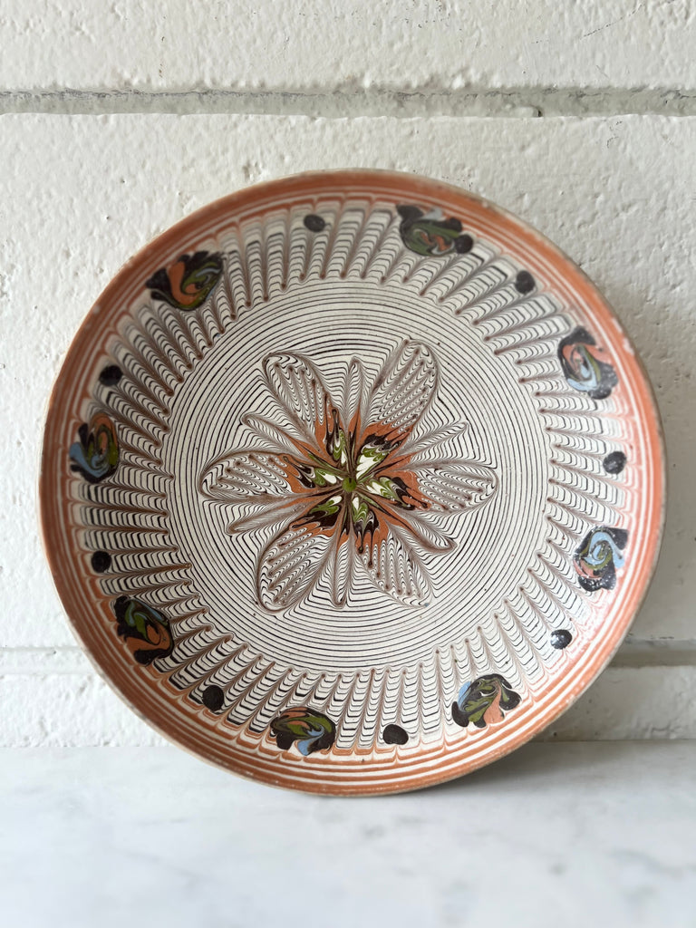 Horezu Ceramic Plate Natural
