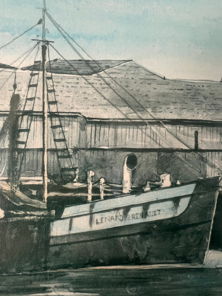 Framed Original “Gloucester Harbor” with Authenticity Certification