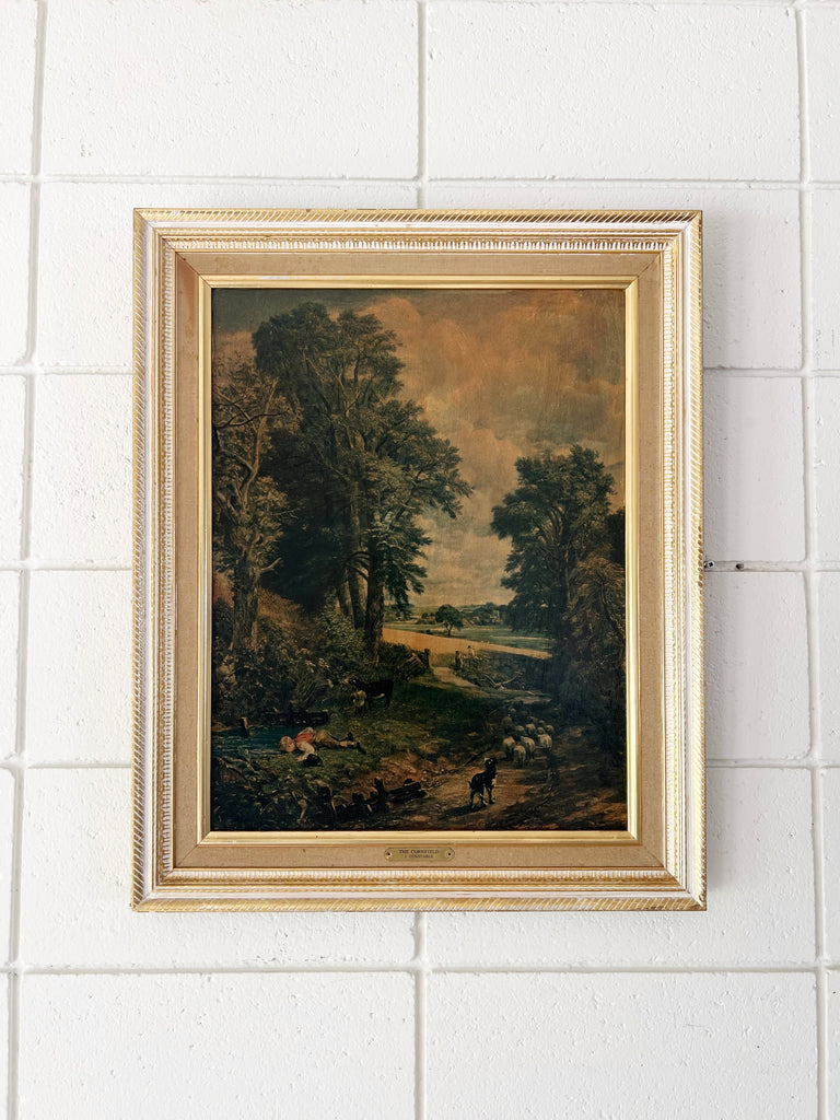 Framed Vintage Art “The Cornfield” Turner Wall Accessory