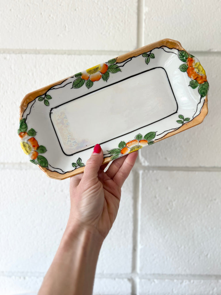 Hand-Painted Porcelain Serving Dish