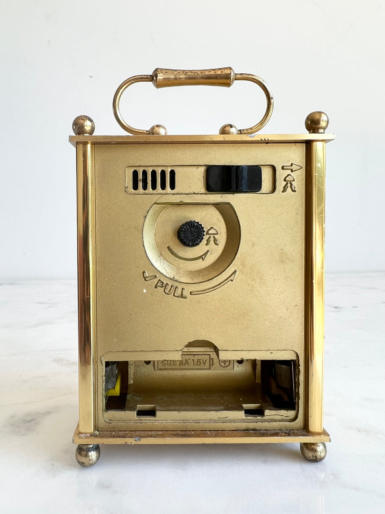 Vintage Equity Brass Clock