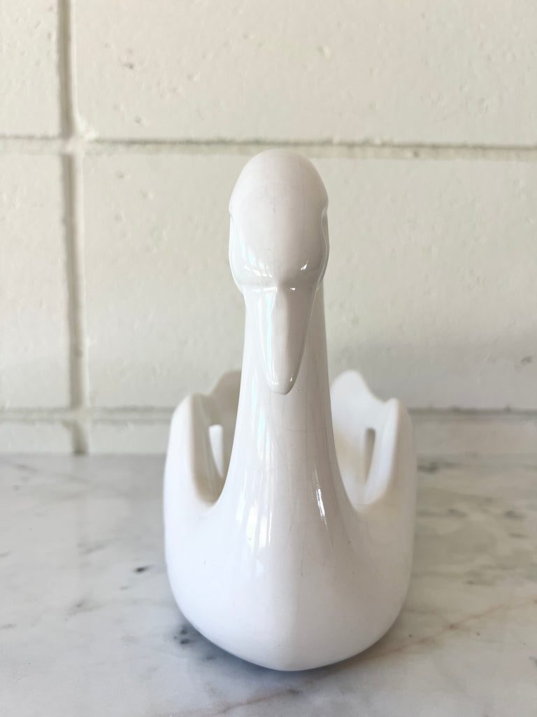 Vintage Ceramic Swan Holder