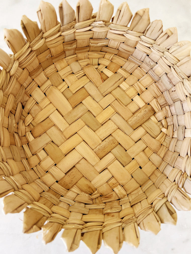 Handwoven Palm Leaf Basket Set of 2