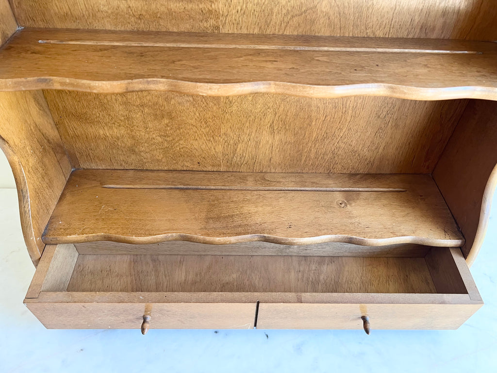 American Vintage Maple Wall Hanging Shelf