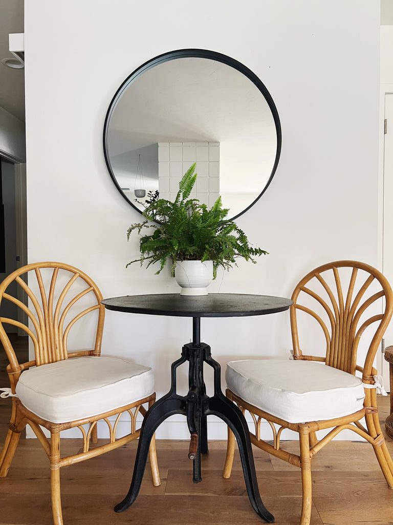 Vintage Rattan Accent Chair Set
