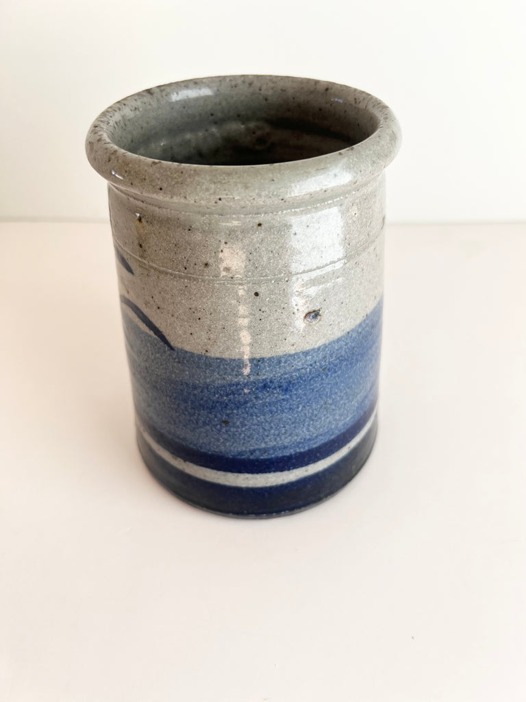 Glazed Bird Stoneware Utensil Holder