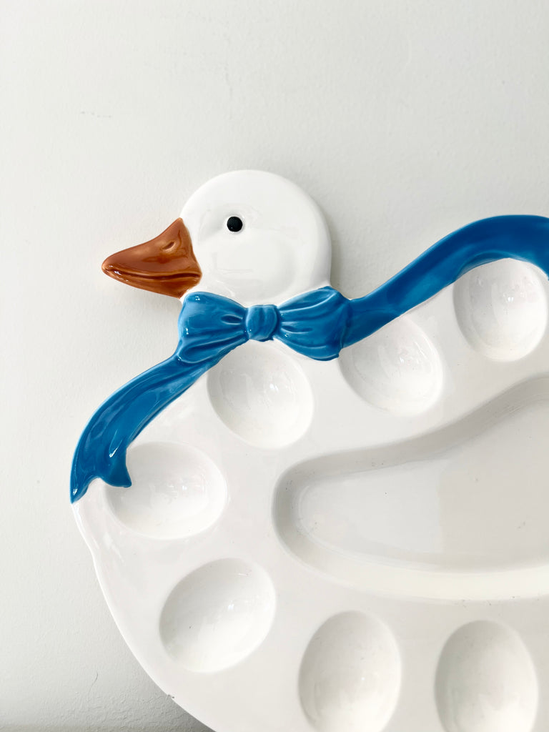 Hand-painted Ceramic Goose Egg Platter