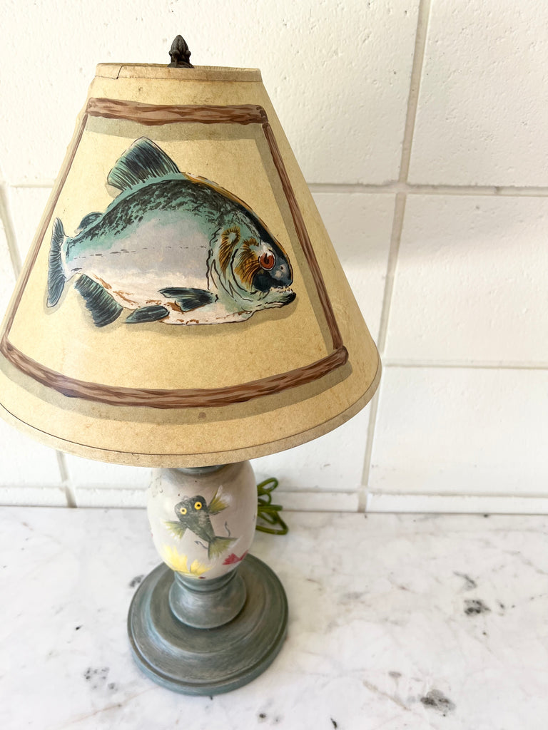 Vintage Rainbow Trout Desk Lamp