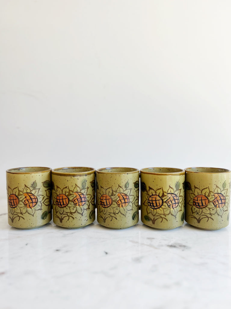 Sunflower Stoneware Mug Set
