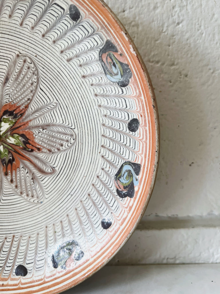 Horezu Ceramic Plate Natural