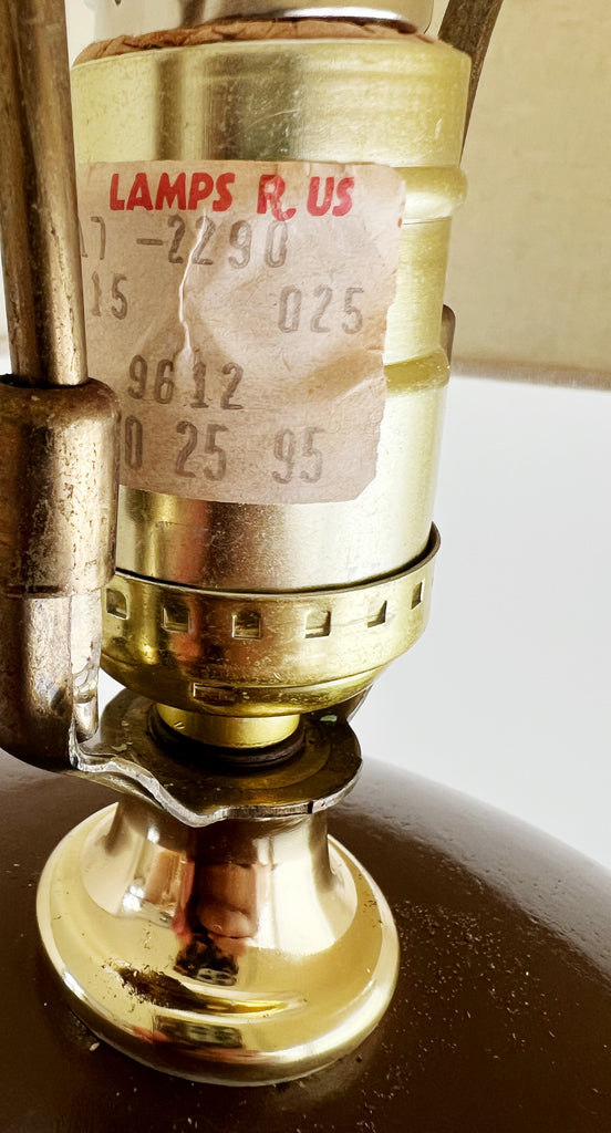 Brown Barrel Table Lamp