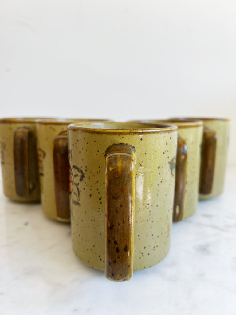 Sunflower Stoneware Mug Set