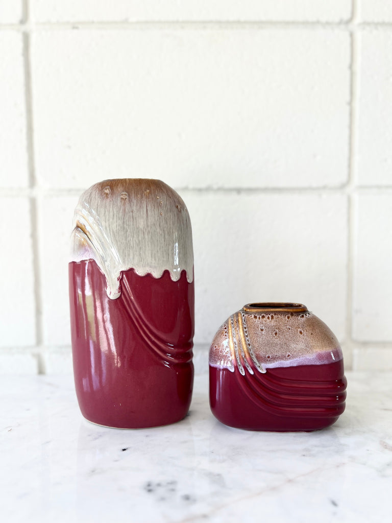 Art Deco Pottery Drip Glaze Set