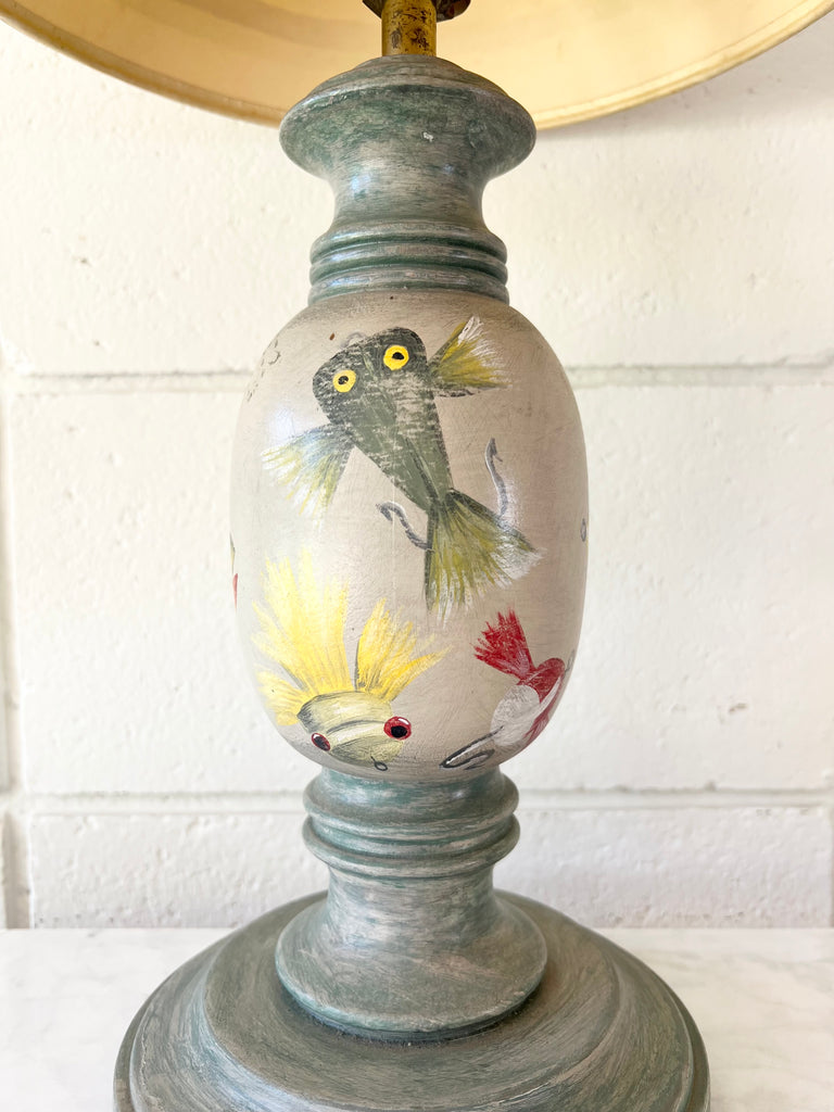 Vintage Rainbow Trout Desk Lamp