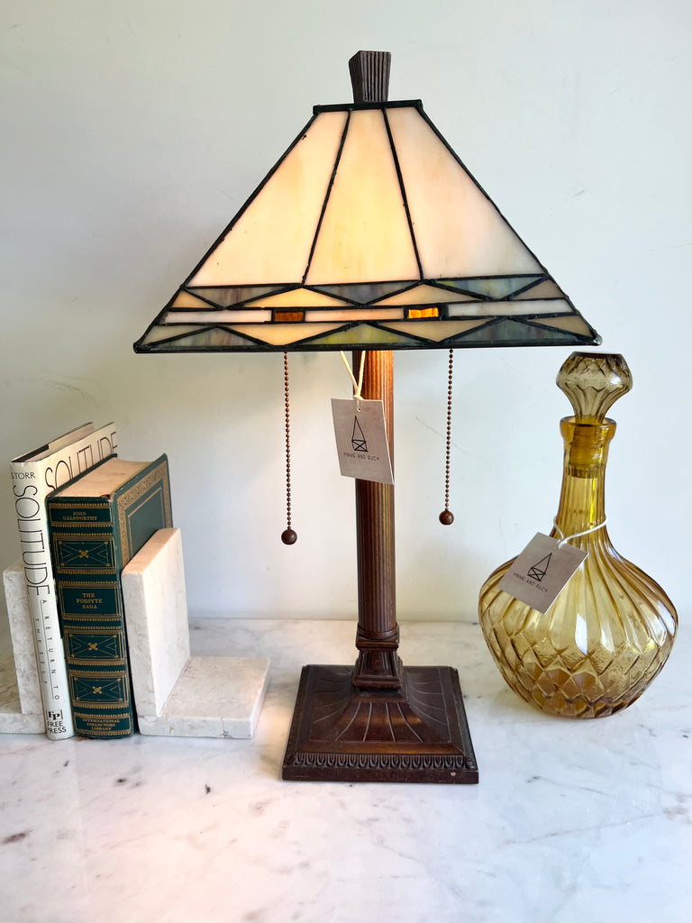 Stained Glass Square Table Lamp