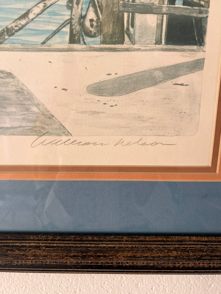 Framed Original “Gloucester Harbor” with Authenticity Certification