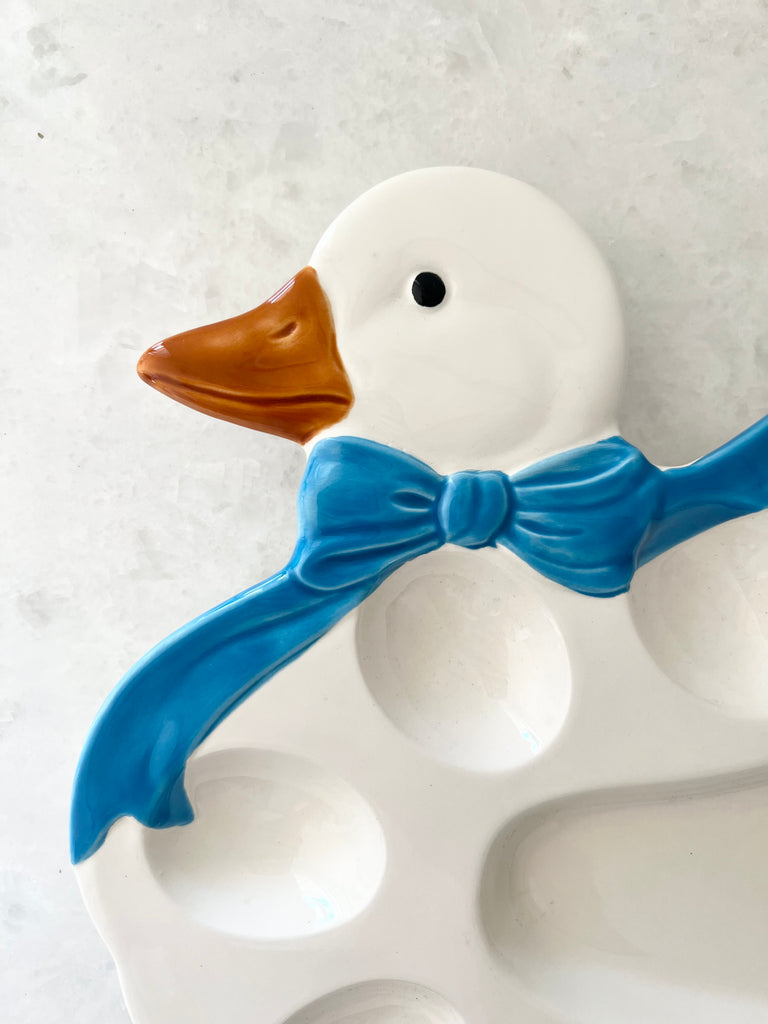 Hand-painted Ceramic Goose Egg Platter