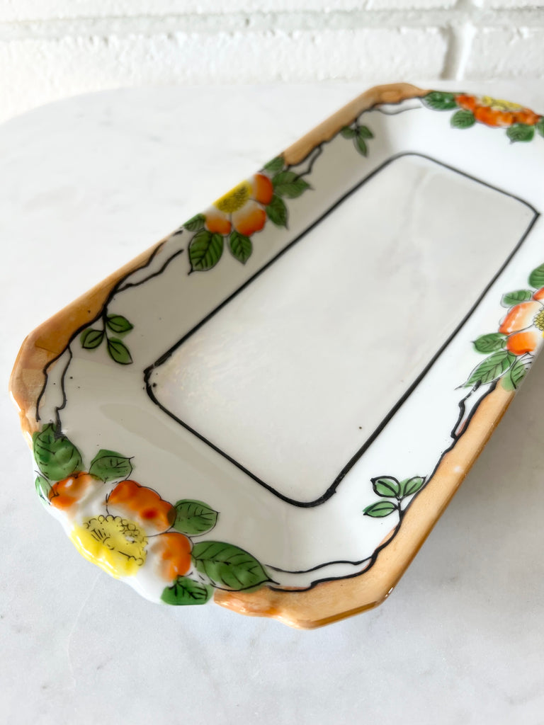 Hand-Painted Porcelain Serving Dish