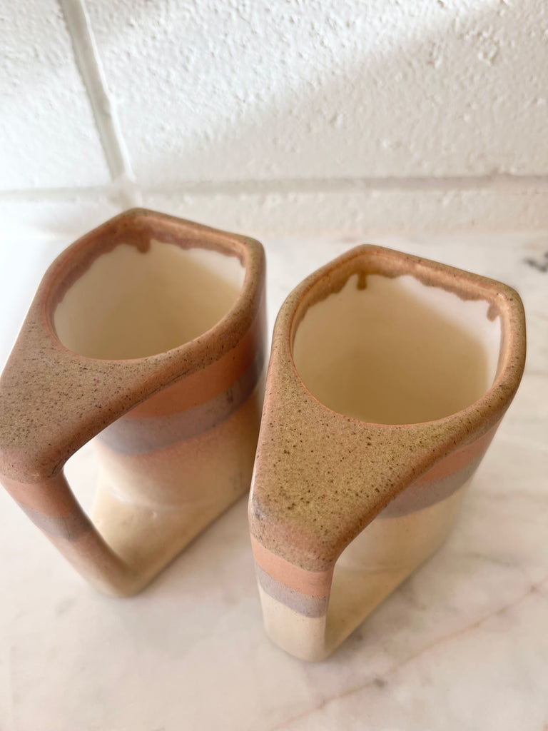 Vintage Bookend Studio Pottery Mugs