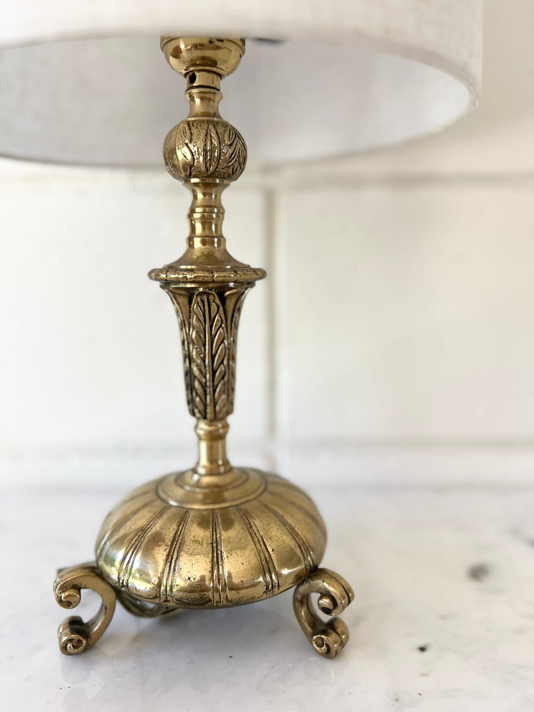 Antique Brass Table Lamp Base