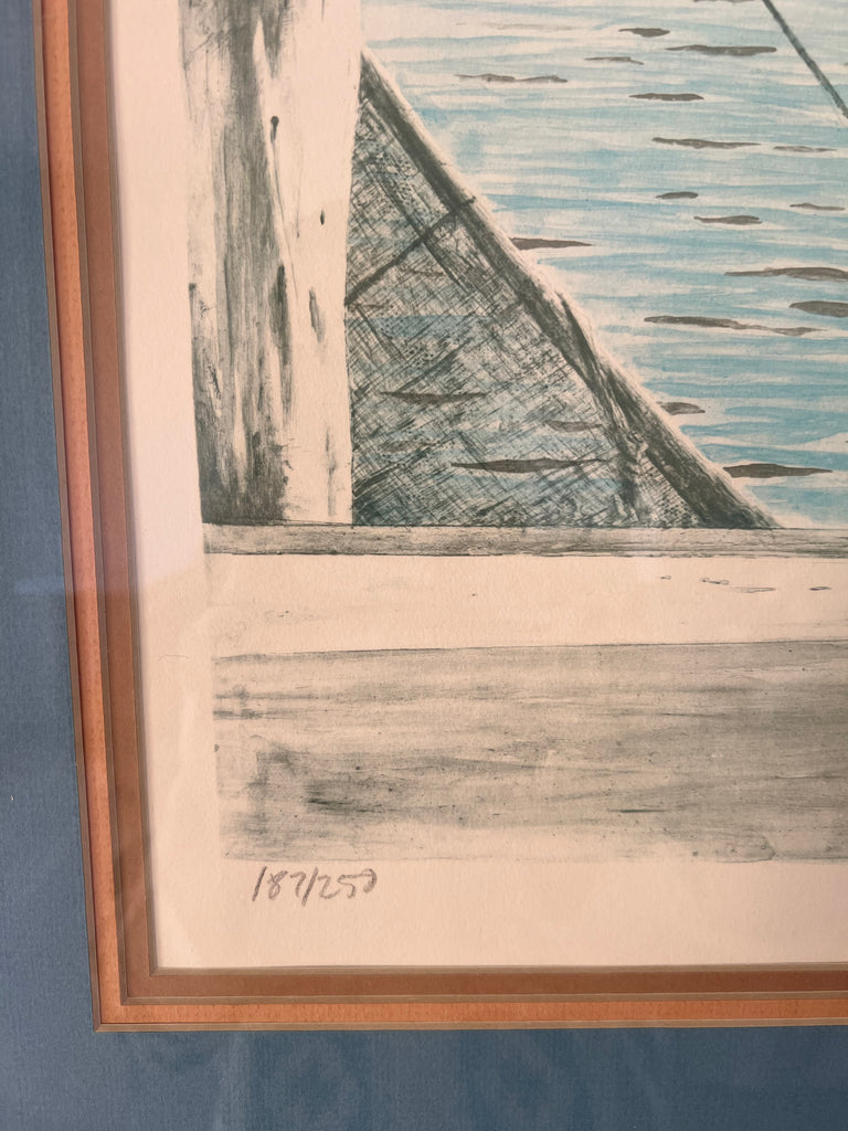 Framed Original “Gloucester Harbor” with Authenticity Certification