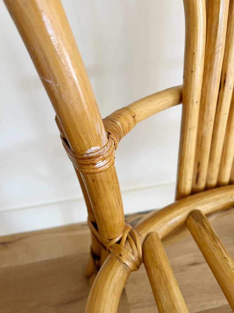 Vintage Rattan Accent Chair Set