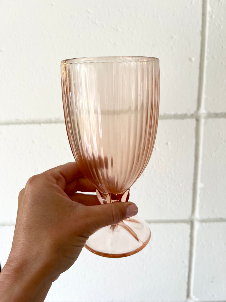 Vintage Pink Fosteria Glassware Set of 8
