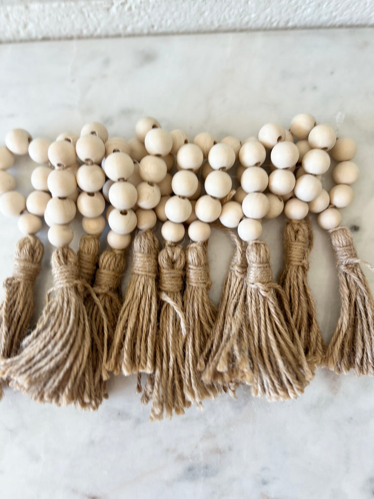 Beaded Tassel Jute Twine Napkin Holders