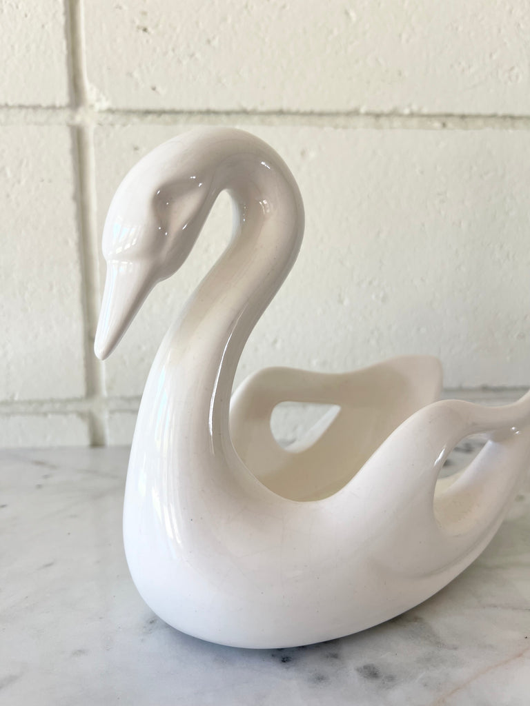 Vintage Ceramic Swan Holder