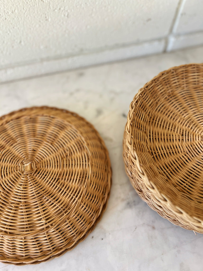 Vintage Wicker Basket Plate