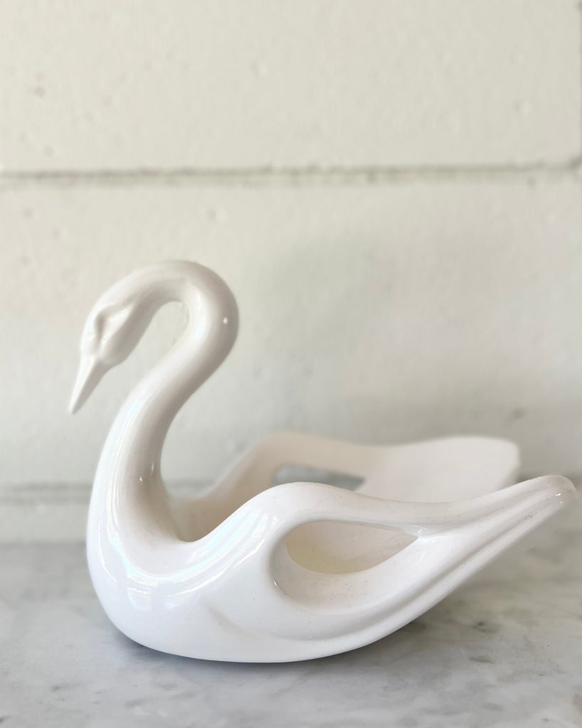 Vintage Ceramic Swan Holder