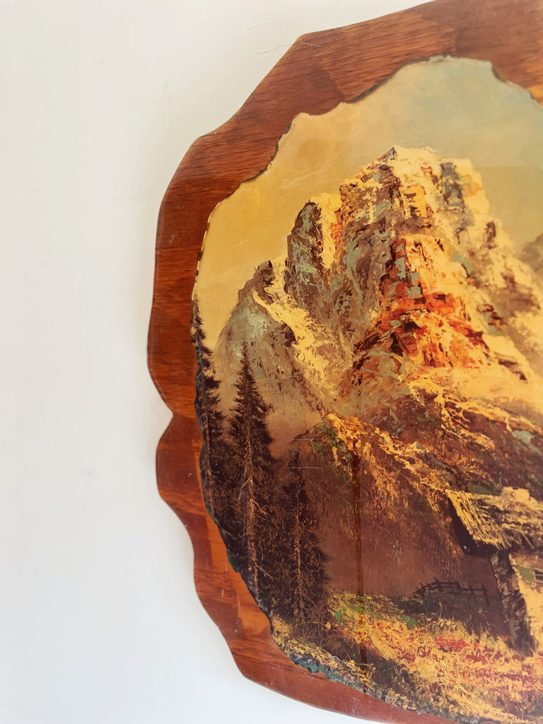 Lacquered Burl Wood Folk Art