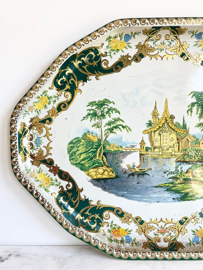Vintage Daher Tin Serving Tray
