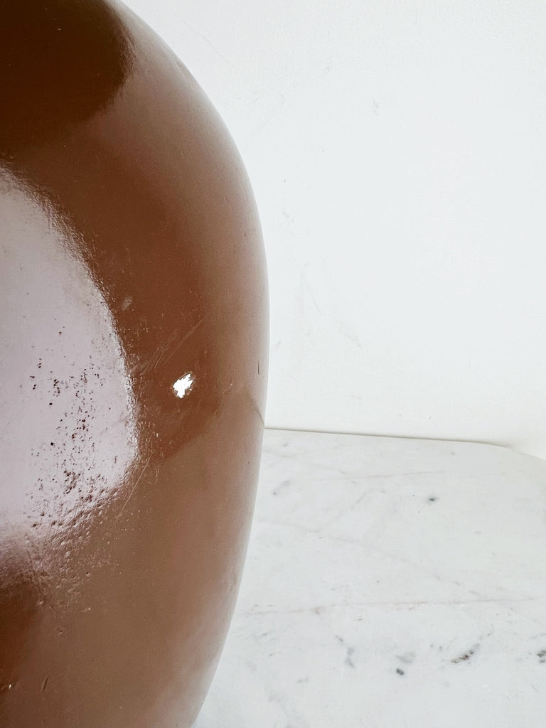 Brown Barrel Table Lamp