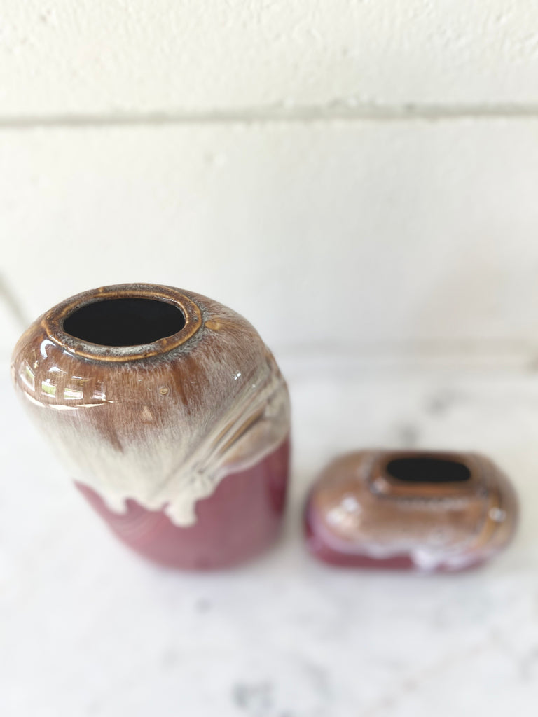 Art Deco Pottery Drip Glaze Set