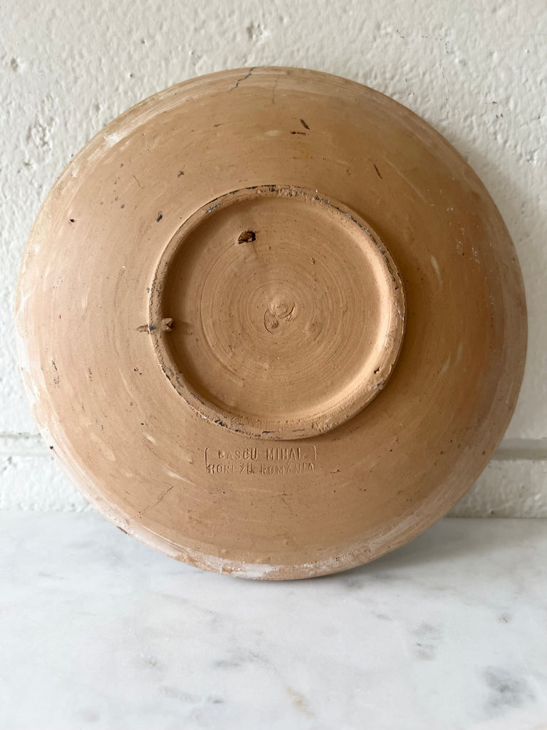 Horezu Ceramic Plate Natural
