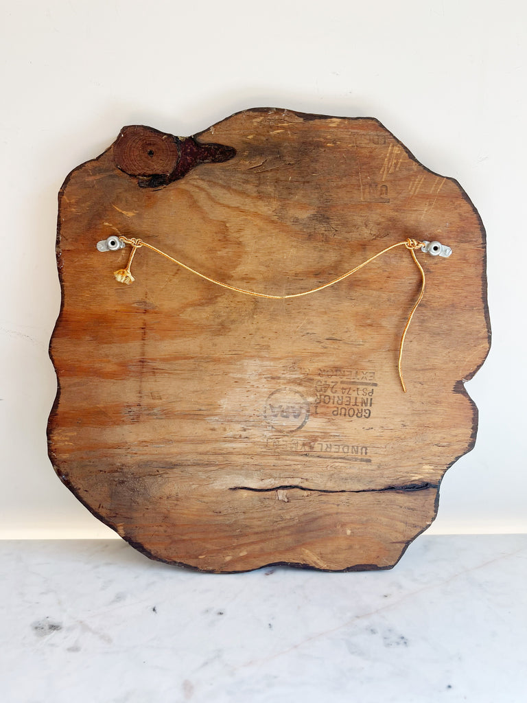 Lacquered Burl Wood Folk Art