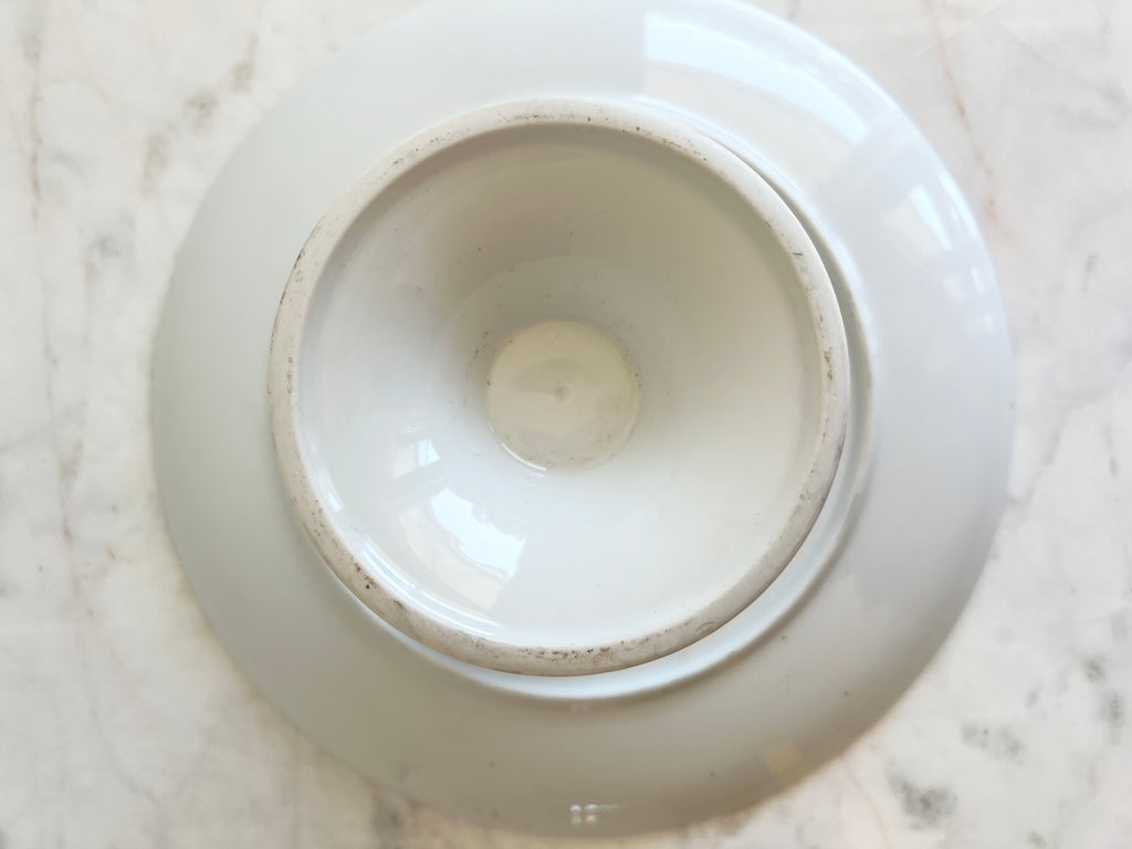 Footed Floral Pedestal Dessert Plate