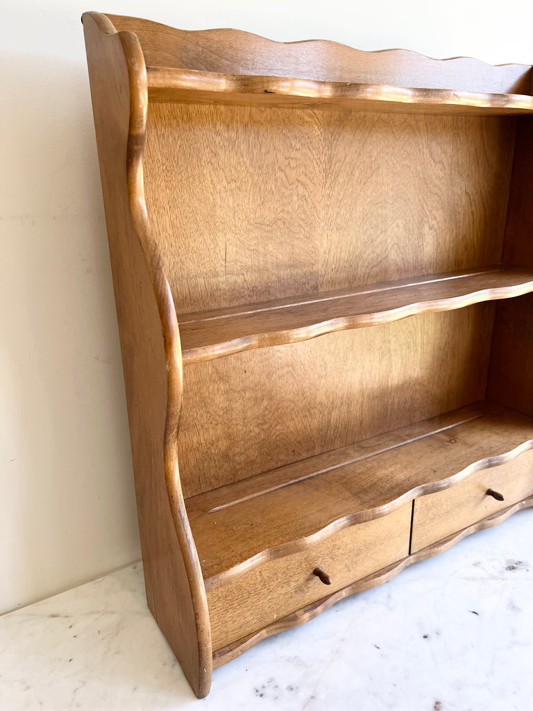 American Vintage Maple Wall Hanging Shelf