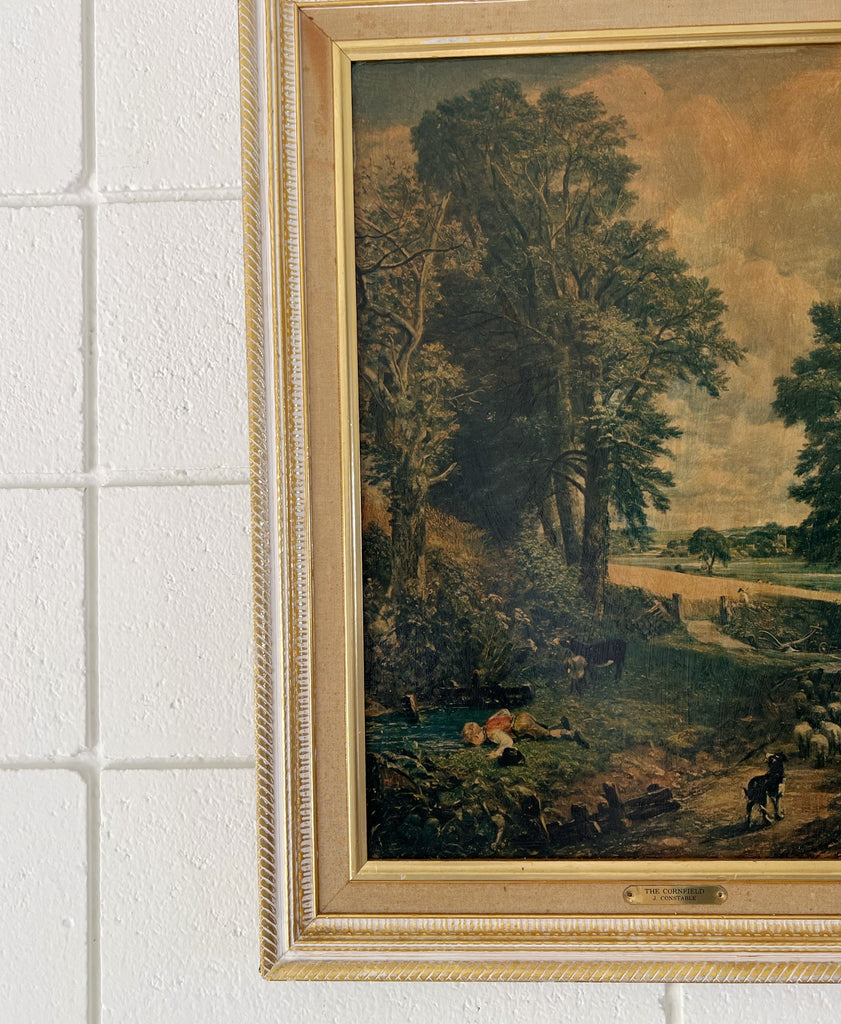 Framed Vintage Art “The Cornfield” Turner Wall Accessory